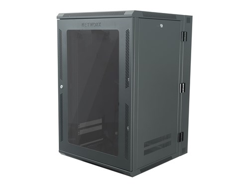 18U Swing Out Wall Mount Cabinet - 501 Series, 24 Inches Deep, Flat Packed