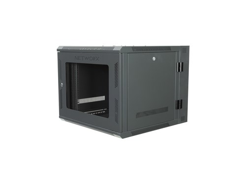 9U Swing Out Wall Mount Cabinet - 501 Series, 24 Inches Deep, Flat Packed