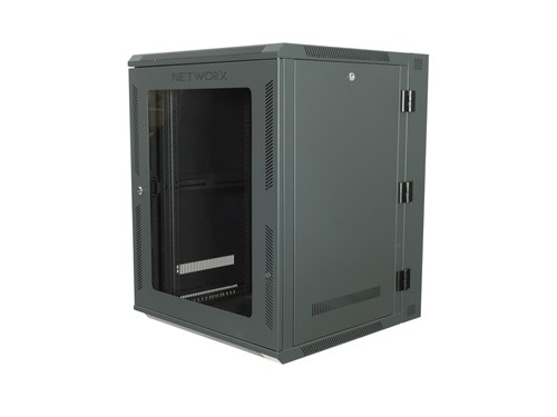15U Swing Out Wall Mount Cabinet - 501 Series, 24 Inches Deep, Flat Packed