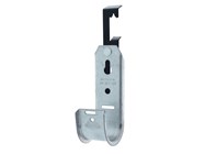 Metal J-hook cable support for routing and supporting low-voltage cables