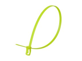 Picture of 16 Inch 50 Lbs Fluorescent Yellow Releasable/Reusable Cable Tie -20 Pack