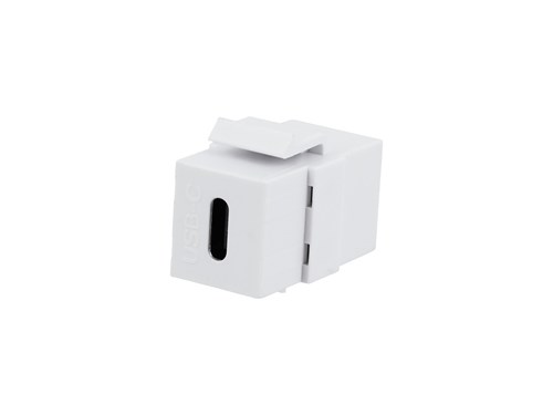 USB 4 Type C Keystone Coupler - White