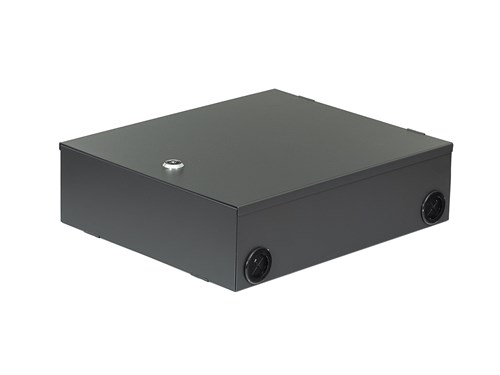 Wall Mounted Fiber Optic Distribution Box - Blank 4 Port with 2 Splice Trays