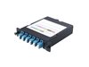 OS2 MTP to LC duplex fiber cassette with 12 LC ports, Type B polarity