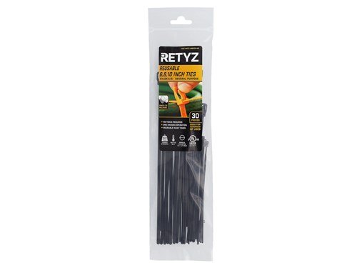 VersaTie™ 6" + EveryTie™ 8" & 10" Reusable Cable Tie Variety Pack – 30 Pack (Black, Mixed Strength)