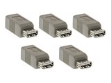 Picture of USB 2.0 Adapter - USB A Female to USB B Female - 5 Pack