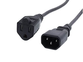 Picture of 3 FT C14 to NEMA 5-15R Power Cord - Monitor Adapter