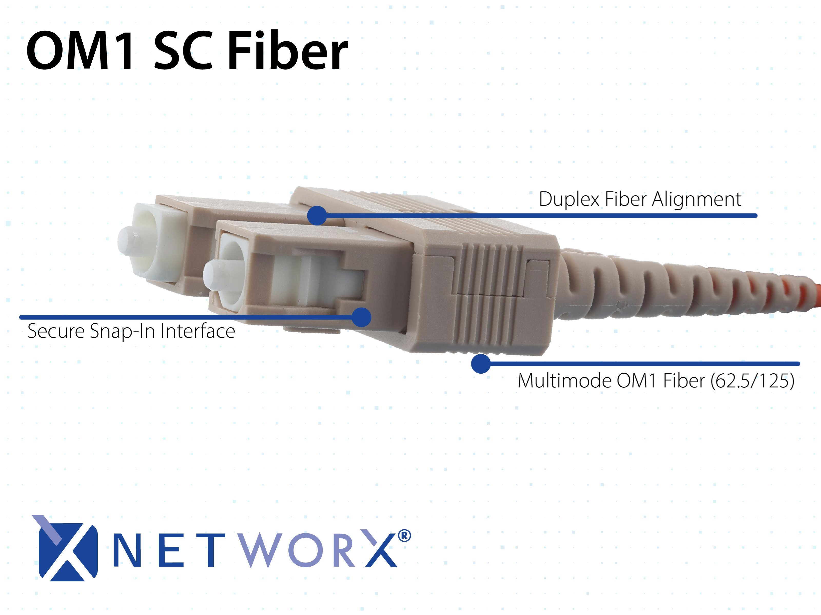 25m Multimode Fiber Optic Cable (62.5/125) - SC to ST | Computer