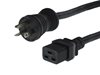 Picture of 6ft Hospital Grade NEMA 5-20P to IEC C19 Power Cord - 12 AWG, 20A/125V, SJT, Black