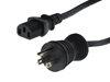 Picture of 25ft Hospital Grade NEMA 5-15P to IEC C13 Power Cord - 14 AWG, 15A/125V, SJT, Black