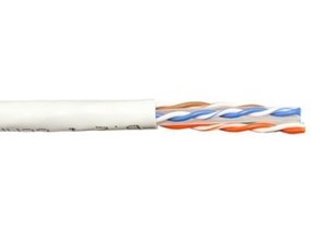 Picture of Cat 6 Shielded Network Cable - Solid, STP, White, Riser (CMR) PVC - 1000 FT