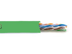 Picture of Solid Cat 6e Network Cable Pull Box - Green, 600 MHz, Plenum (CMP), Spline - 1000 FT