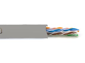 Picture of Solid Cat 6e Network Cable Pull Box - Gray, 600 MHz, Plenum (CMP), Spline - 1000 FT