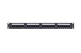 24 port Cat6 rack mount patch panel 1U front