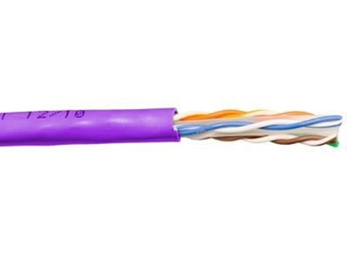 Solid Cat 6e Network Cable Pull Box - Purple, 600 MHz, Riser (CMR) PVC - 1000 FT